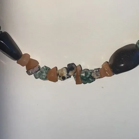 Semi Precious/Natural Stone Indian Agate & Other Stones Collar Necklace